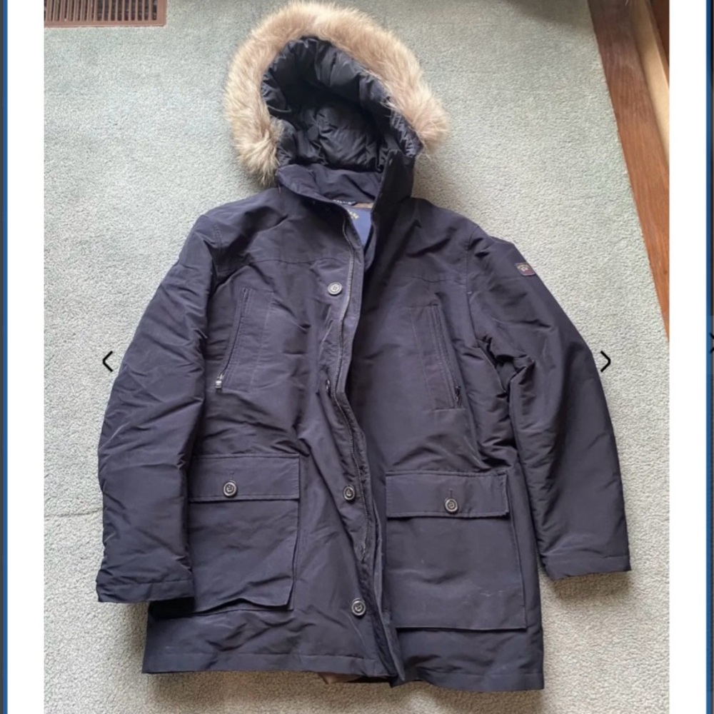 Luxury Paul & Shark Typhoon 20000 Down Jacket with Fur Hood
